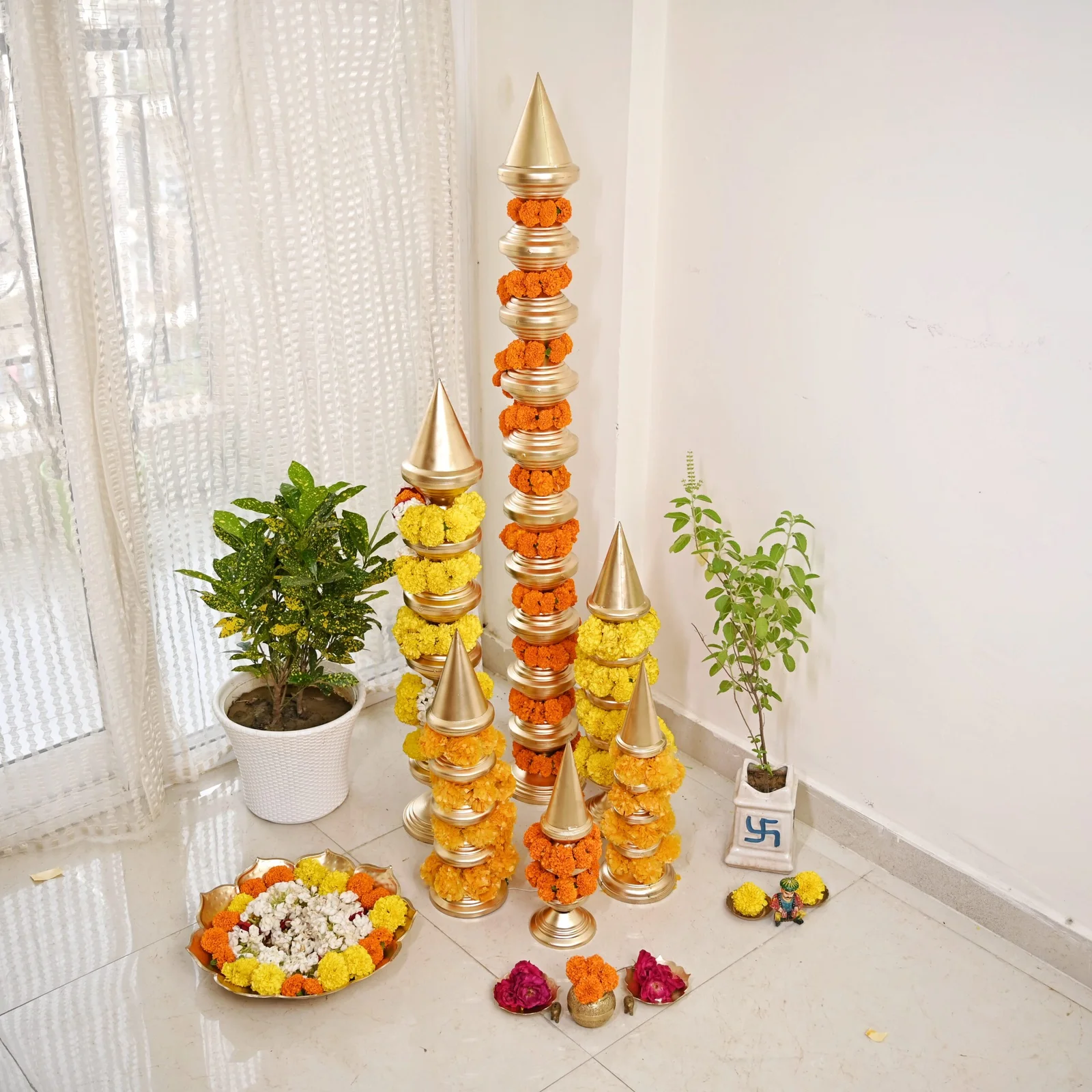 Mandir Decoration Ideas at Home for Ganesh Chaturthi & Diwali