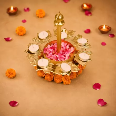 Divine Lotus Diya Layer Stand