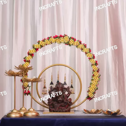 Shubh Mandal Dual Ring Backdrop Stand Mandir Package