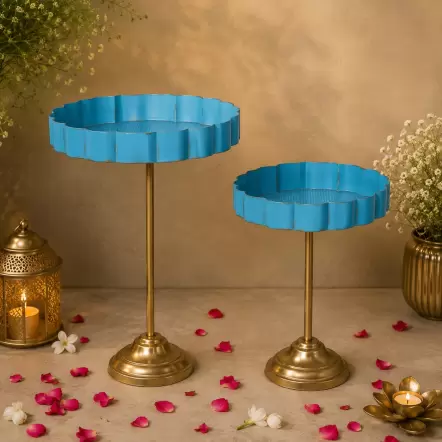 Standing Vatsal Urli Blue & Gold