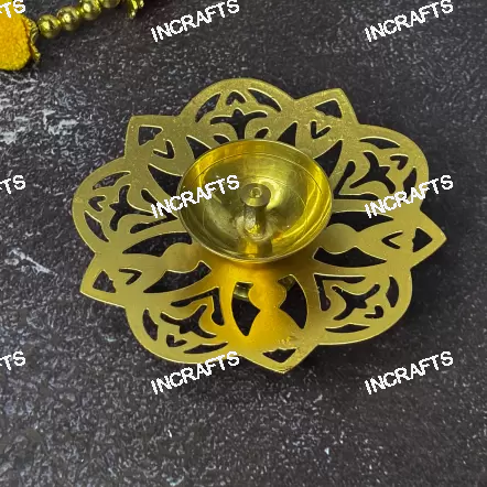 FLORAL BRASS & IRON DIYA