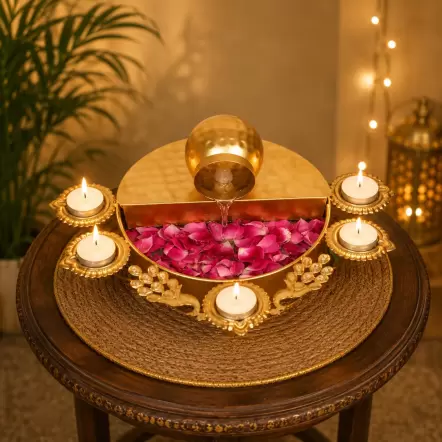 Water Fountain Diya Urli