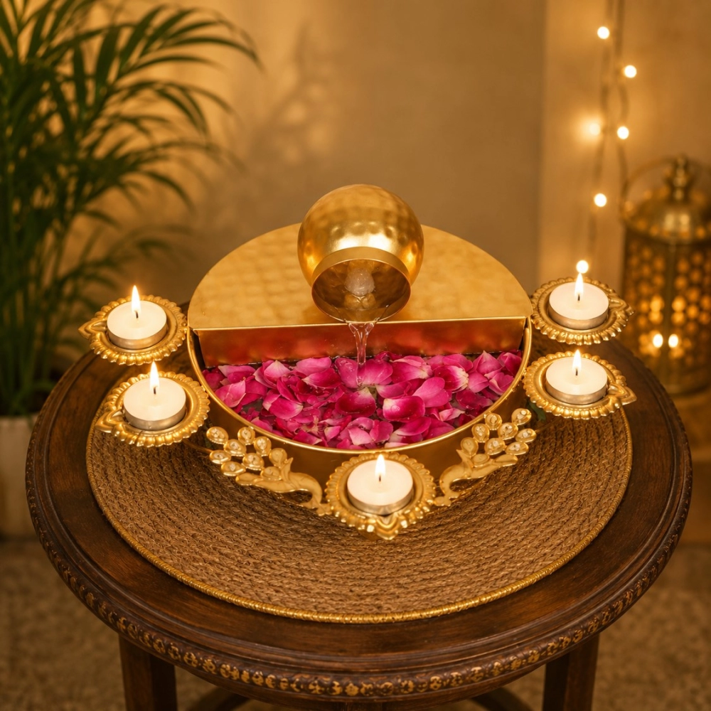 Water Fountain Diya Urli