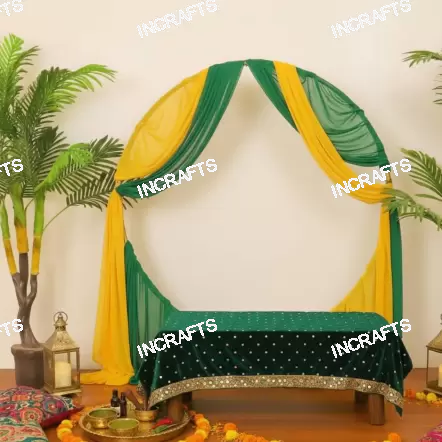 Round Metal Backdrop Stand for Mehendi & Pre-Wedding Home Décor