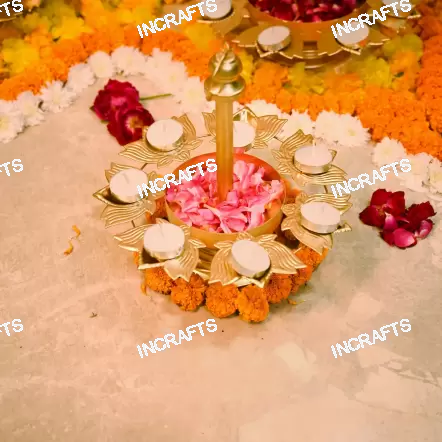 Divine Lotus Diya Layer Stand