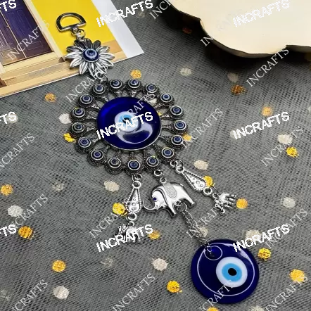 Fancy Glass Turkish Evil Eye Wall Hanging Protection Amulet