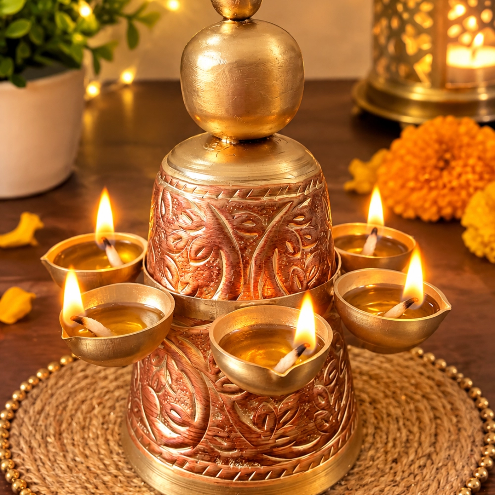Royal Handcrafted Diya Candle Holder