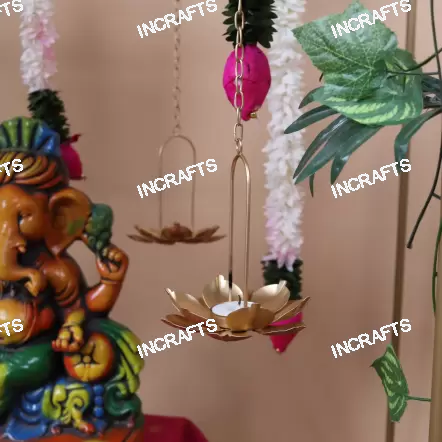 Lotus Diya Hanging Hanging ( Set of 6)