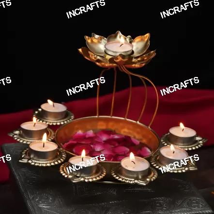 Nilgiri Lotus Diya Stand Urli