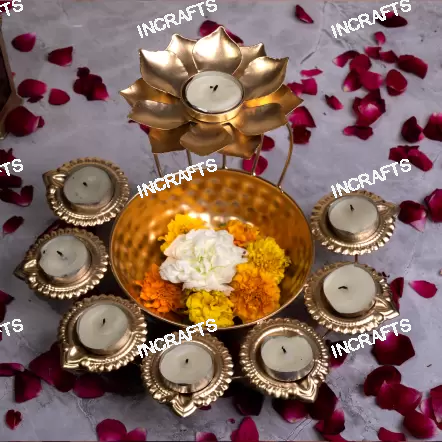 Nilgiri Lotus Diya Stand Urli