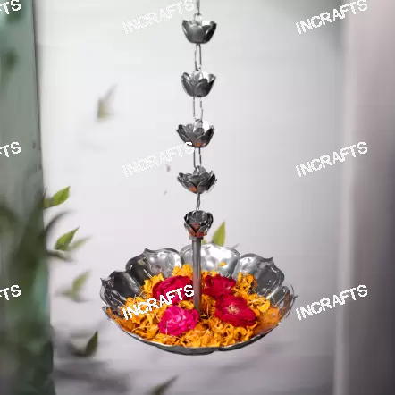 NYSA FLORAL SILVER FINISH URLI HANGING
