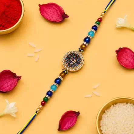 Premium Evil Eye Metal Rakhi