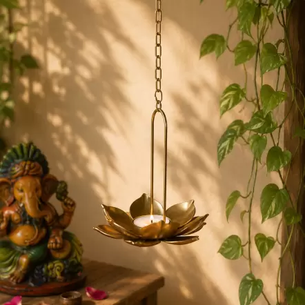 Lotus Diya Hanging Hanging ( Set of 6)