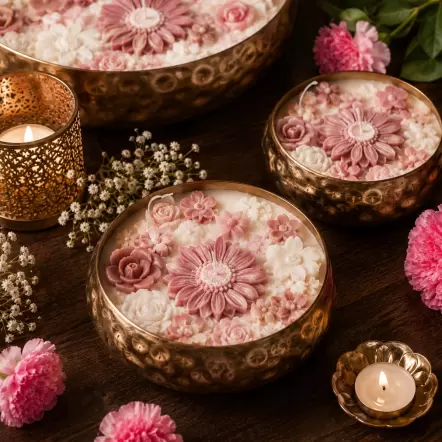 Golden Petal Wax Urli