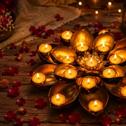 Nilay Lotus Shaped T-light