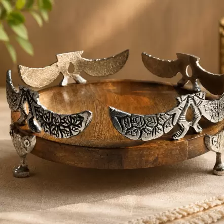 Rajwadi Mayur Wooden Tray