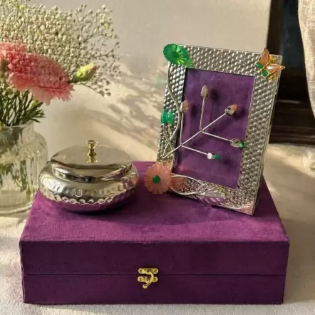 Elegant Purple Luxe Gift Set with Frame & Box