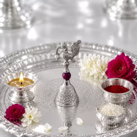 Royal Peacock Silver Bell