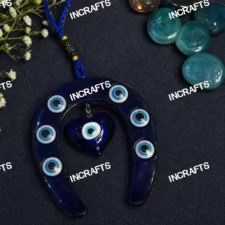 Pretty Horse Shoe Evil Eye Hanging
