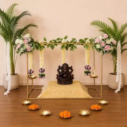 Compact Rectangular Mandir Package