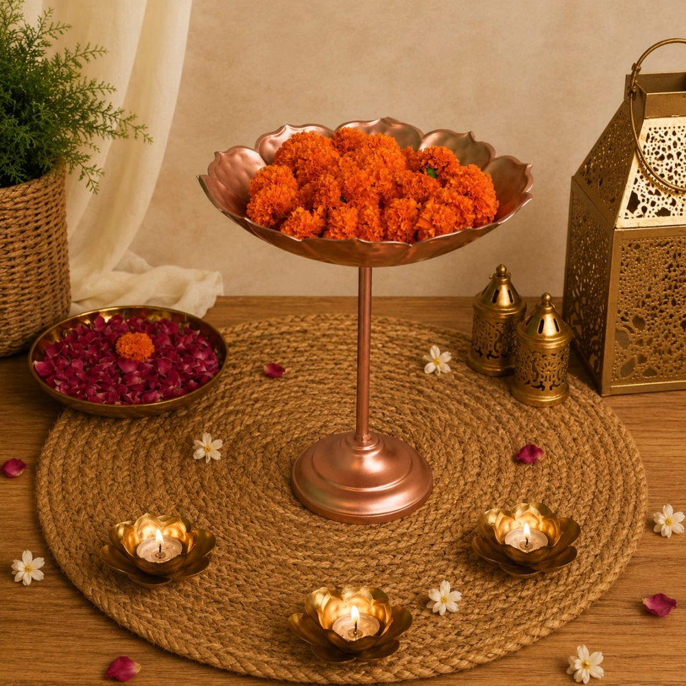 STANDING ROSE GOLD URLI
