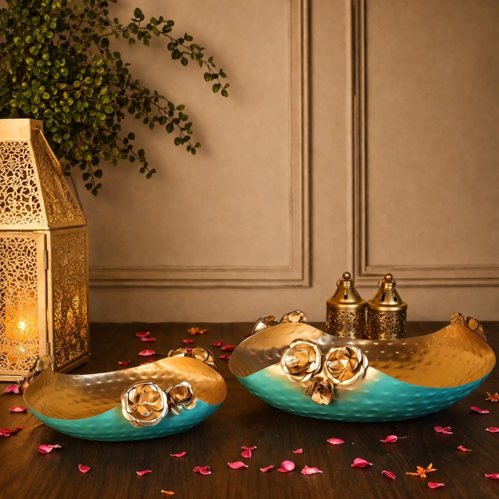 Noor Luxe Green & Gold Urli