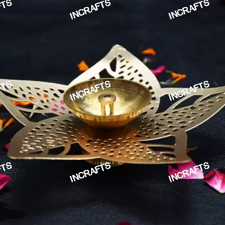 ROUND SHAPED BRASS & IRON DIYA